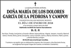 María de los Dolores García de la Pedrosa y Campoy